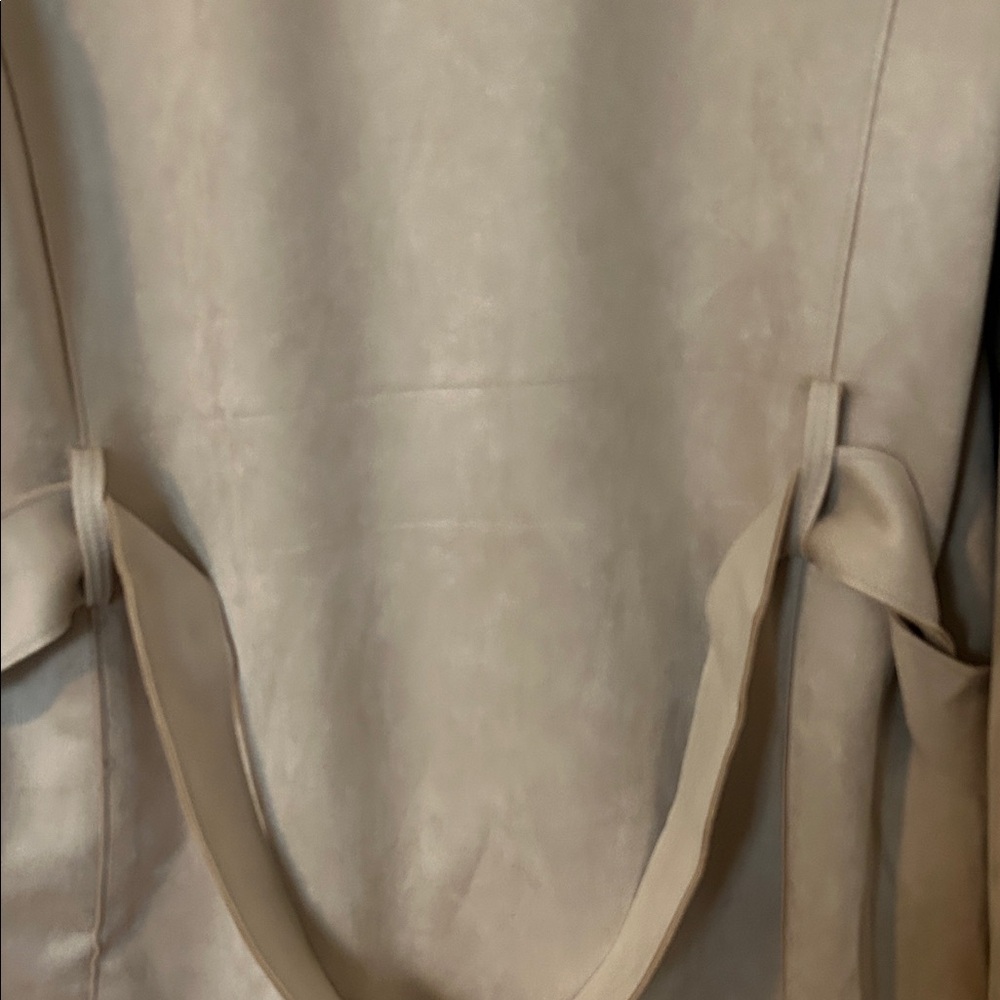 Magaschoni Beige Draped Trench Coat - Picture 12 of 15
